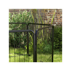 Výběh pro psy a další zvířata PAWHUT D06-107V02BK, 8 panelů, 80x60 cm