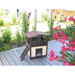 Zateplená bouda pro kočky KERBL 4-SEASON DELUXE 88x57x77cm