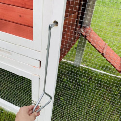 Dřevěný kurník MILÁNO RED MAXI, 2200x740x1200 mm