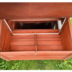 Dřevěný kurník MILÁNO RED MAXI, 2200x740x1200 mm