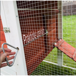 Dřevěný kurník MILÁNO RED MAXI, 2200x740x1200 mm