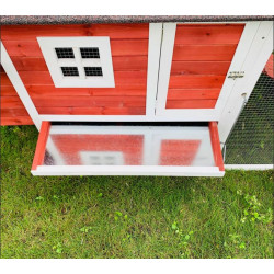 Dřevěný kurník MILÁNO RED MAXI, 2200x740x1200 mm