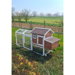 Dřevěný mobilní kurník HAVAJ, 2480x1150x760 mm