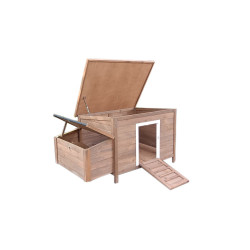 Dřevěný kurník a husník HRADEC Brown, 1360x740x710 mm