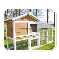 Dřevěná králíkárna nebo kurník HOFSTADT, 1460x500x860mm