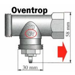 Mosazný adaptér termostatického ventilu Oventrop 700128 vhodný pro topné těleso Oventrop
