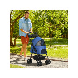 Kočárek pro psy PAWHUT D00-127BU, modrý