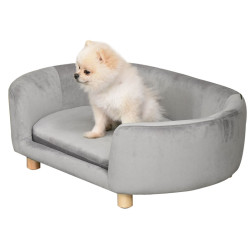 Pohovka pro psy PAWHUT D04-167GY, světle šedá, 86x55x33 cm