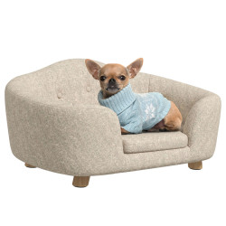 Pohovka pro psy PAWHUT D04-196CW, krémově bílá, 70x47x30 cm