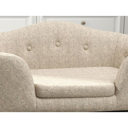 Pohovka pro psy PAWHUT D04-196CW, krémově bílá, 70x47x30 cm