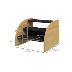 Schůdky pro psy a kočky PAWHUT D06-185V00AK, černé, 38,5x38,5x30 cm