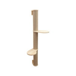 Škrábadlo s dřevěnými odpočívadly pro kočky KERBL 80917 TIMBER, délka 127 cm, s jutou