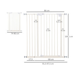 Zábrana do dveří pro psy PAWHUT D06-095 74-97,5 x 104 cm