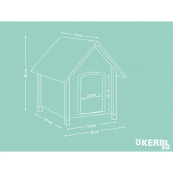 Bouda pro psa dřevěná KERBL 85x73x80 cm