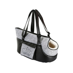 Cestovní taška pro psa KERBL 80362 CHIARA, 40x20x21 cm, šedo-černá