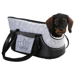 Cestovní taška pro psa KERBL 80362 CHIARA, 40x20x21 cm, šedo-černá
