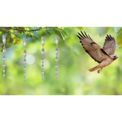 Plašič ptáků Spirála, reflexní, 29cm, 8ks