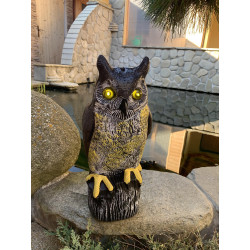 Plašič ptáků Sova 41cm /svítící oči, zvuk