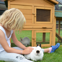 Dřevěná králíkárna BOSKOVICE, 1470x530x850 mm