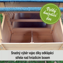 Dřevěný kurník BERLIN XXL, 1900x670x1170 mm