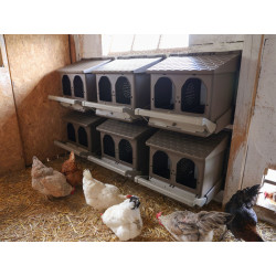 Snáškové hnízdo pro slepice se sběrným košíkem na vejce KERBL 73146 dvoumístné