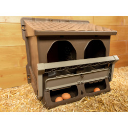 Snáškové hnízdo pro slepice se sběrným košíkem na vejce KERBL 73146 dvoumístné