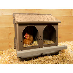 Snáškové hnízdo pro slepice se sběrným košíkem na vejce KERBL 73146 dvoumístné