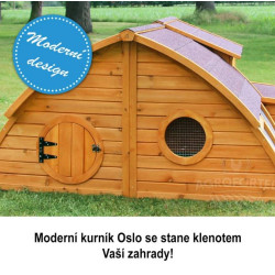 Dřevěný kurník OSLO, 1630x1550x860 mm