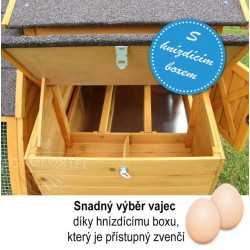 Dřevěný kurník OSLO, 1630x1550x860 mm