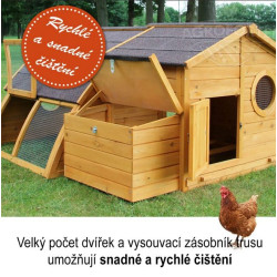 Dřevěný kurník OSLO, 1630x1550x860 mm