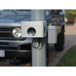 Prostorový, vodotěsný, ultrazvukový plašič na kuny, myši a potkany DRAGON ULTRASONIC CH360 - napájení na baterie 4xAA