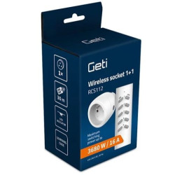 Zásuvka bezdrátová GETI RCS112 1+1