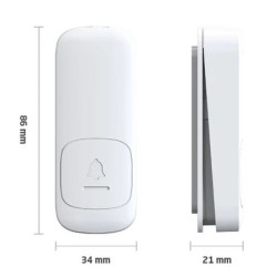 Zvonek bezdrátový GETI GWDK208W kinetický sada