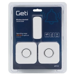 Zvonek bezdrátový GETI GWDK208W kinetický sada
