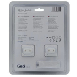 Zvonek bezdrátový GETI GWDK208W kinetický sada