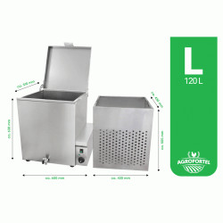 Kotel na spařování drůbeže - velikost L - 120 litrů.