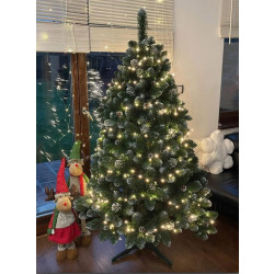 Umělá vánoční borovice s šiškami - stříbrná 70 cm