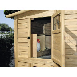 Kurník pro slepice dvoupatrový, s výběhem KERBL 222x115x200cm