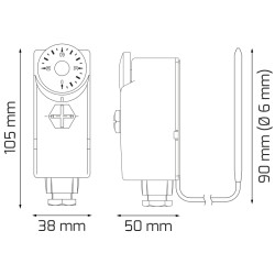 Termostat SALUS AT10F příložný