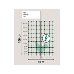 Nevodivá síť pro drůbež KERBL 292418 PREMIUM, 106 cm x 50 m / 2 hroty