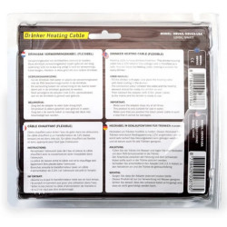 Vyhřívací topný kabel 12 V / 10W s adaptérem, nerezové opletení