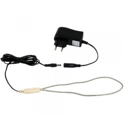 Vyhřívací topný kabel 12 V / 5W s adaptérem, nerezové opletení