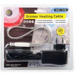 Vyhřívací topný kabel 12 V / 5W s adaptérem, nerezové opletení