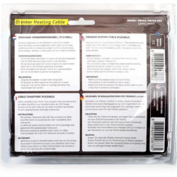 Vyhřívací topný kabel 12 V / 5W s adaptérem, nerezové opletení