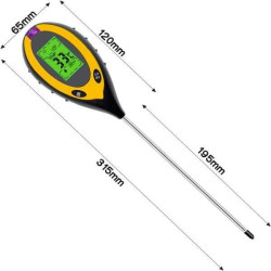 Půdní pH metr, vlkoměr, teploměr a luxmetr ST-02