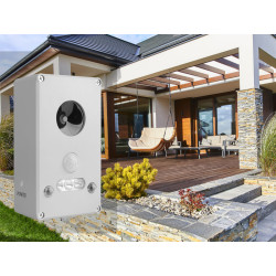 Vodotěsný, ultrazvukový plašič kun, myší, potkanů a hlodavců DRAGON ULTRASONIC AC1000 - napájení přes 6V adaptér v balení