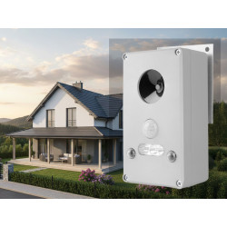 Vodotěsný, ultrazvukový plašič kun, myší, potkanů a hlodavců DRAGON ULTRASONIC AC1000 - napájení přes 6V adaptér v balení