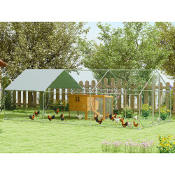 Výběh pro drůbež s bidlem PAWHUT D51-436V05SR, 3x6x1,95m