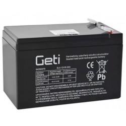 Baterie olověná 12V 9Ah Geti (konektor 6,35 mm)