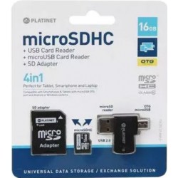Karta paměťová PLATINET micro SD 16 GB 4v1